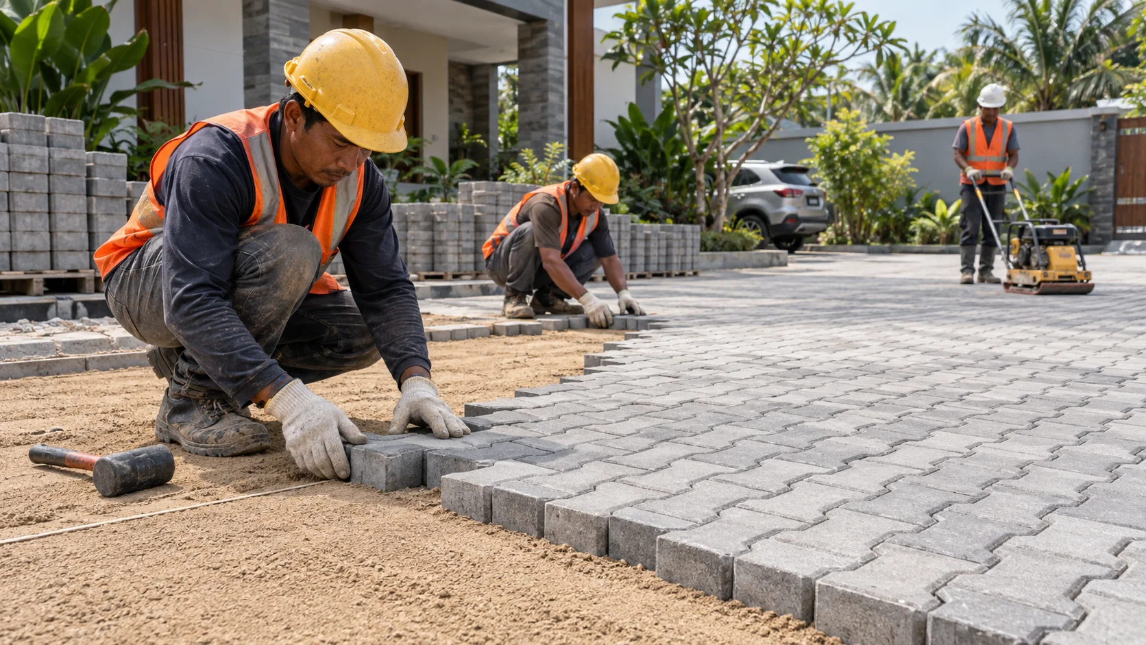 Detail pekerjaan paving block